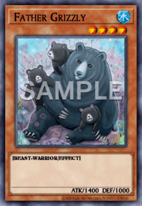 Father Grizzly: muestra oficial provisional SAMPLE en inglés; acabado de rareza no representado