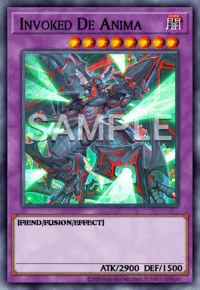 Invoked De Anima: muestra oficial provisional SAMPLE en inglés; acabado de rareza no representado
