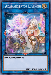Adamancipator Luminous: muestra oficial provisional SAMPLE en inglés; acabado de rareza no representado