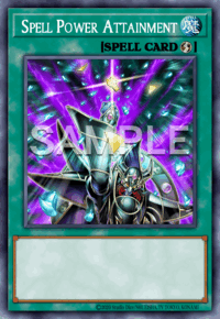 Spell Power Attainment: muestra oficial provisional SAMPLE en inglés; acabado de rareza no representado