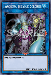 Archidux, the Squid Sorcerer: muestra oficial provisional SAMPLE en inglés; acabado de rareza no representado