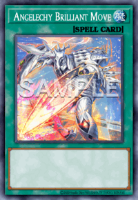 Angelechy Brilliant Move: muestra oficial provisional SAMPLE en inglés; acabado de rareza no representado