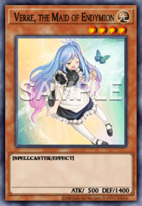 Verre, the Maid of Endymion: muestra oficial provisional SAMPLE en inglés; acabado de rareza no representado