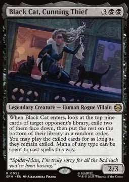 Black Cat, Cunning Thief - Magic: The Gathering | Marvel's Spider - Man (Rare) [SPM - 52] - El Duelista