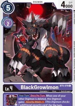 BlackGrowlmon (BT5 - 076)⁣ - Battle Of Omni⁣ (Common)⁣ [BT5 - 076] - El Duelista