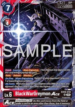 BlackWarGreymon Ace (EX10 - 010) (V.1) - Sinister Order (Super Rare) [010] - El Duelista