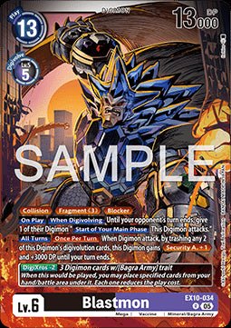 Blastmon (EX10 - 034) - Sinister Order (Rare) [034] - El Duelista