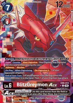 BlitzGreymon Ace (EX9 - 013) (V.2)⁣ - Versus Monsters⁣ (Alternative Art)⁣ [013] - El Duelista