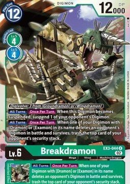 Breakdramon (EX3 - 044) (V.1)⁣ - Draconic Roar⁣ (Rare)⁣ [044] - El Duelista