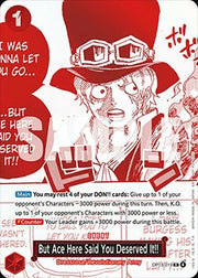 But Ace Here Said You Deserved It!! (OP13 - 019) (V.1) - Unnumbered Promos (Rare) [UP - OP13 - 019] - El Duelista