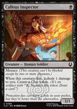 Callous Inspector - Magic: The Gathering | Avatar: The Last Airbender (Common) [TLA - 89] - El Duelista