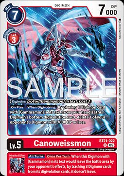 Canoweissmon (BT21 - 022)⁣ - World Convergence⁣ (Uncommon)⁣ [022] - El Duelista