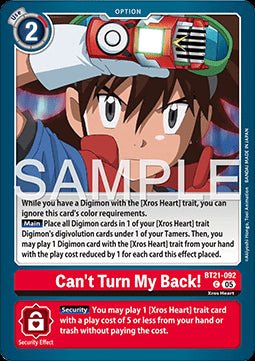 Can't Turn My Back! (BT21 - 092)⁣ - World Convergence⁣ (Common)⁣ [092] - El Duelista