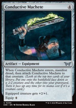 Conductive Machete⁣ - Duskmourn: House of Horror⁣ (Uncommon)⁣ [244] - El Duelista