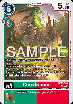 Coredramon (BT20 - 040)⁣ - Special Booster Ver 2.5⁣ (Common)⁣ [040] - El Duelista