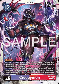 Creepymon (EX6 - 058) (V.1) - Infernal Ascension (Rare) [EX - 06 - 058] - El Duelista