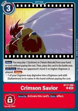 Crimson Savior (BT17 - 096)⁣ - Secret Crisis⁣ (Uncommon)⁣ [096] - El Duelista