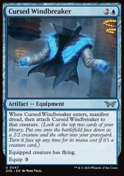 Cursed Windbreaker⁣ - Duskmourn: House of Horror⁣ (Uncommon)⁣ [47] - El Duelista