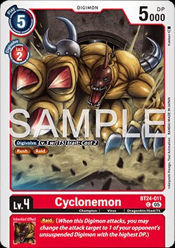 Cyclonemon (BT24 - 011) - Time Stranger (Common) [BT - 24 - 011] - El Duelista