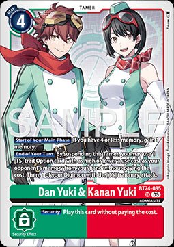 Dan Yuki & Kanan Yuki (BT24 - 085) (V.1) - Time Stranger (Super Rare) [BT - 24 - 085] - El Duelista