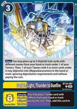 Dark to Light, Thunder to Gunfire (BT18 - 097)⁣ - Special Booster Ver 2.0⁣ (Common)⁣ [097] - El Duelista