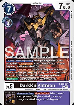 DarkKnightmon (EX10 - 031) (V.1) - Sinister Order (Uncommon) [031] - El Duelista