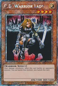 D.D. Warrior Lady (V.1 - Platinum Secret Rare)⁣ - Quarter Century Bonanza⁣ (Platinum Secret Rare)⁣ [129] - El Duelista
