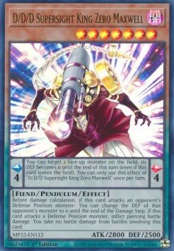 D/D/D Supersight King Zero Maxwell - 2022 Tin of the Pharaoh's Gods (Ultra Rare) [MP22 - 112] - El Duelista