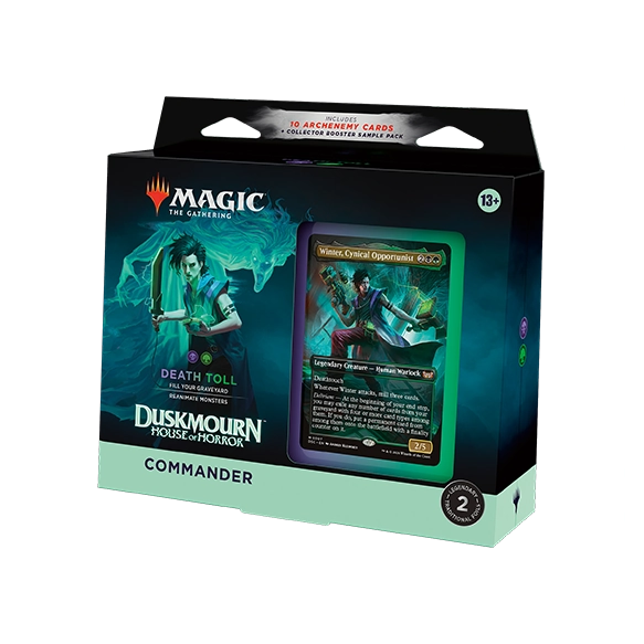 Magic: The Gathering—Duskmourn: House of Horror: Death Toll Commander Deck, caja sellada