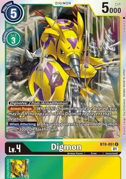 Digmon (BT8 - 051) (V.1)⁣ - New Awakening⁣ (Rare)⁣ [051] - El Duelista