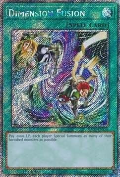 Dimension Fusion (V.1 - Platinum Secret Rare)⁣ - Quarter Century Bonanza⁣ (Platinum Secret Rare)⁣ [136] - El Duelista