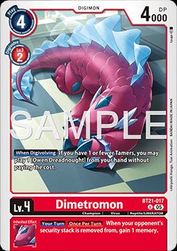 Dimetromon (BT21 - 017)⁣ - World Convergence⁣ (Uncommon)⁣ [017] - El Duelista