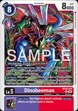 Dinobeemon (BT20 - 074)⁣ - Special Booster Ver 2.5⁣ (Uncommon)⁣ [074] - El Duelista