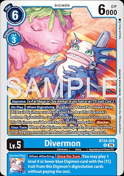 Divermon (BT24 - 028) - Time Stranger (Rare) [BT - 24 - 028] - El Duelista