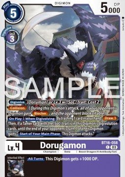 Dorugamon (BT16 - 058)⁣ - Beginning Observer⁣ (Common)⁣ [058] - El Duelista