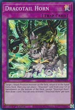 Dracotail Horn (V.2 - Super Rare)⁣ - Justice Hunters⁣ (Super Rare)⁣ [010] - El Duelista