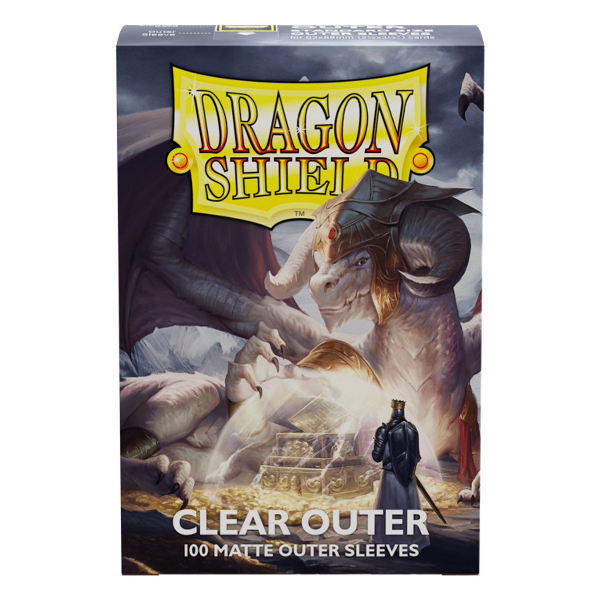 Caja de 100 fundas exteriores Dragon Shield Clear Outer Matte