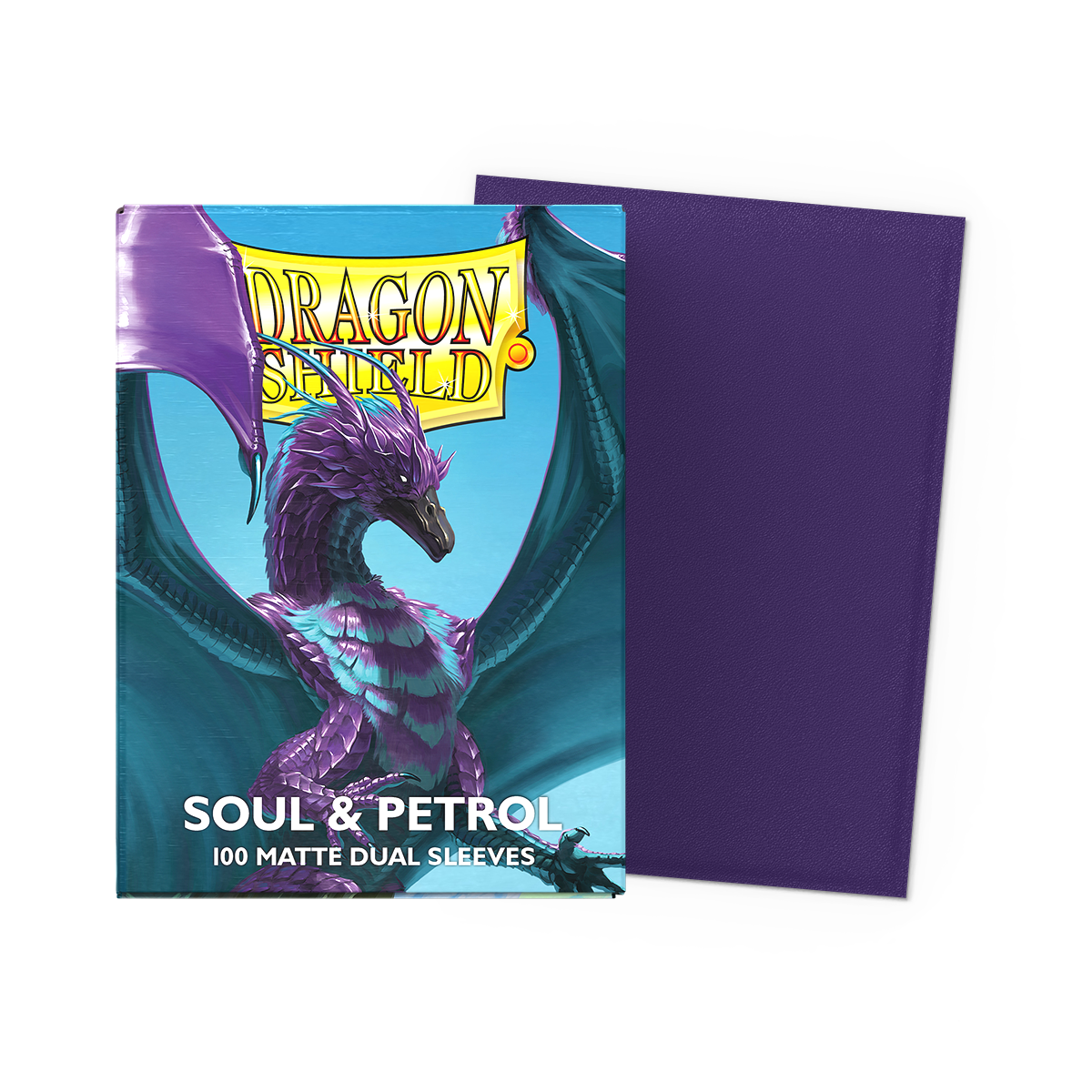Fundas Dragon Shield Matte Dual Soul & Petrol, caja de 100 y funda