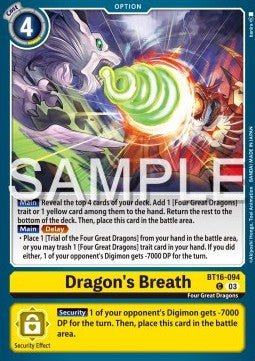 Dragon's Breath (BT16 - 094)⁣ - Beginning Observer⁣ (Common)⁣ [094] - El Duelista
