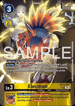 Elecmon (BT24 - 031) (V.2) - Time Stranger (Alternative Art) [BT - 24 - 031] - El Duelista