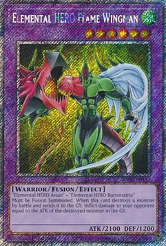 Elemental HERO Flame Wingman (V.1 - Platinum Secret Rare) - Quarter Century Bonanza (Platinum Secret Rare) [RA03 - 152] - El Duelista