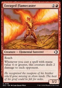 Enraged Flamecaster - Lorwyn Eclipsed (Common) [ECL - 135] - El Duelista