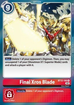 Final Xros Blade (BT12 - 100)⁣ - Across Time⁣ (Rare)⁣ [100] - El Duelista