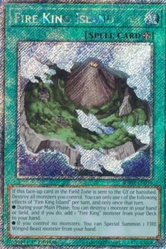 Fire King Island (V.4 - Platinum Secret Rare)⁣ - Quarter Century Bonanza⁣ (Platinum Secret Rare)⁣ [059] - El Duelista