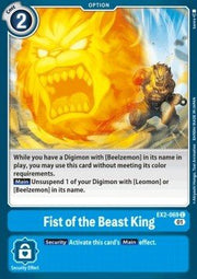 Fist of the Beast King (EX2 - 069)⁣ - Digital Hazard⁣ (Common)⁣ [069] - El Duelista