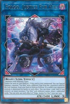 Folgo, Justice Fur Hire - 2019 Gold Sarcophagus Tin Mega Pack (Rare) [MP19 - 190] - El Duelista