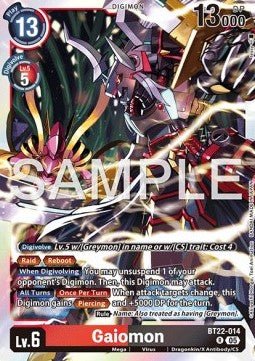 Gaiomon (BT22 - 014)⁣ - Cyber Eden⁣ (Rare)⁣ [014] - El Duelista