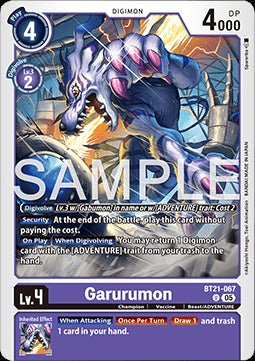 Garurumon (BT21 - 067)⁣ - World Convergence⁣ (Uncommon)⁣ [067] - El Duelista