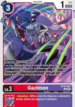 Gazimon (BT18 - 007)⁣ - Special Booster Ver 2.0⁣ (Common)⁣ [007] - El Duelista