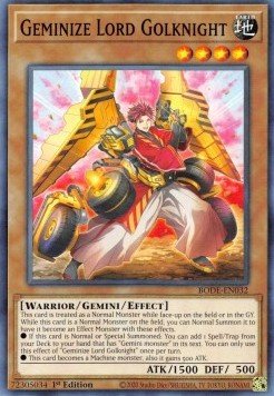 Geminize Lord Golknight - Burst of Destiny (Common) [BODE - 032] - El Duelista
